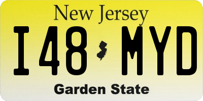 NJ license plate I48MYD