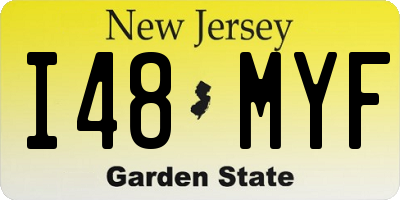 NJ license plate I48MYF