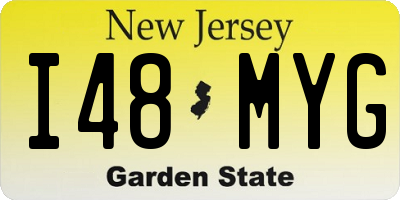 NJ license plate I48MYG