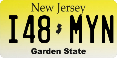 NJ license plate I48MYN