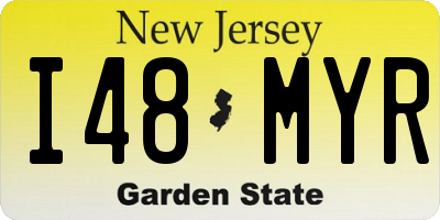 NJ license plate I48MYR