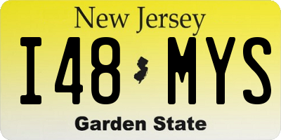 NJ license plate I48MYS
