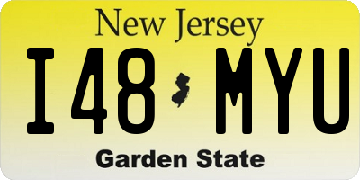 NJ license plate I48MYU