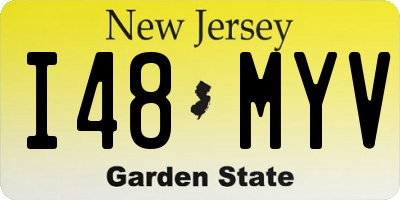 NJ license plate I48MYV