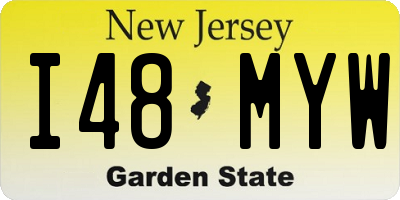 NJ license plate I48MYW