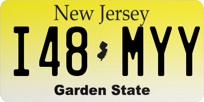 NJ license plate I48MYY