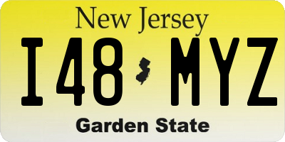 NJ license plate I48MYZ