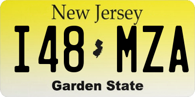 NJ license plate I48MZA