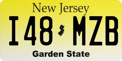 NJ license plate I48MZB