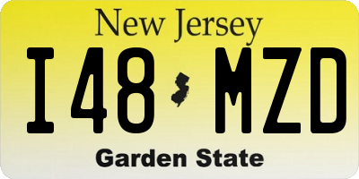 NJ license plate I48MZD