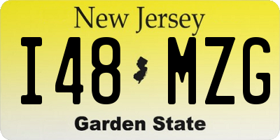 NJ license plate I48MZG
