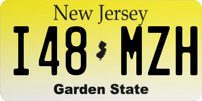 NJ license plate I48MZH