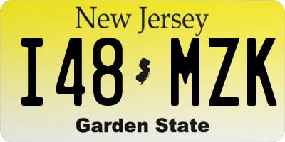 NJ license plate I48MZK