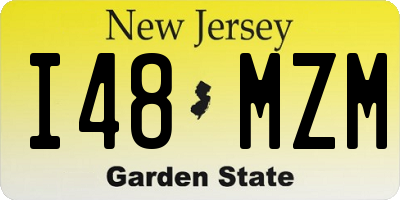 NJ license plate I48MZM