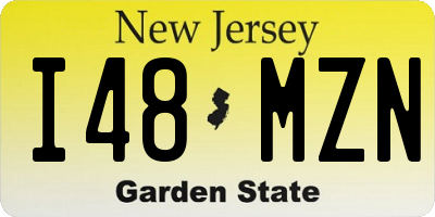 NJ license plate I48MZN