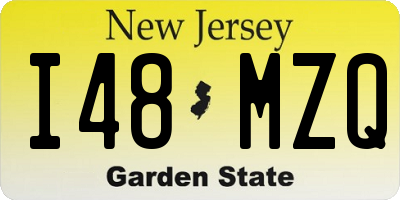 NJ license plate I48MZQ