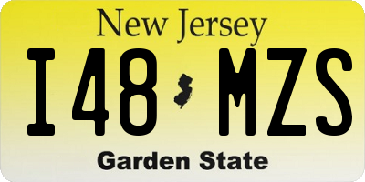 NJ license plate I48MZS