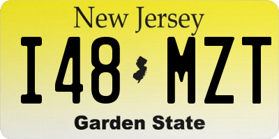 NJ license plate I48MZT
