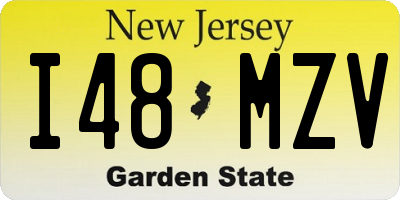 NJ license plate I48MZV