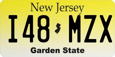 NJ license plate I48MZX