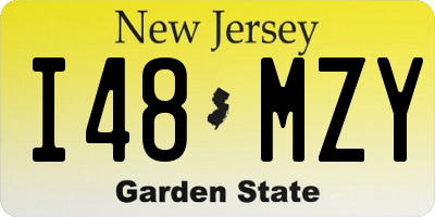 NJ license plate I48MZY