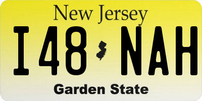 NJ license plate I48NAH