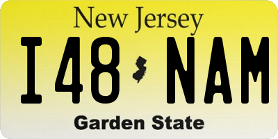 NJ license plate I48NAM