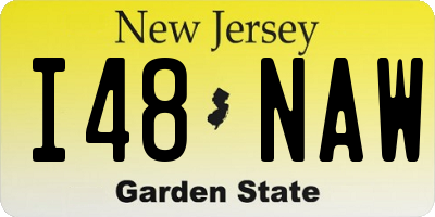 NJ license plate I48NAW