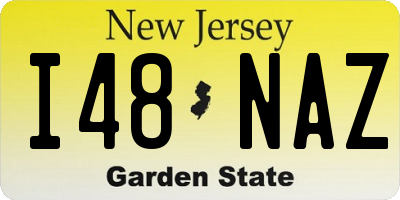 NJ license plate I48NAZ
