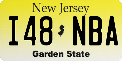 NJ license plate I48NBA