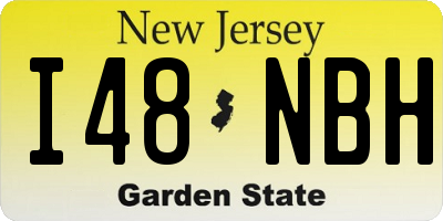 NJ license plate I48NBH