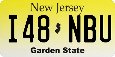 NJ license plate I48NBU
