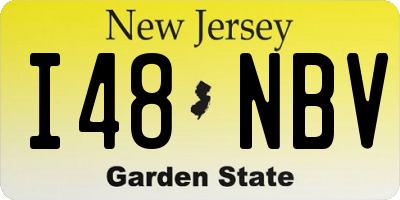 NJ license plate I48NBV