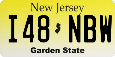 NJ license plate I48NBW
