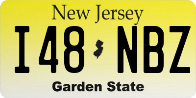 NJ license plate I48NBZ