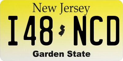 NJ license plate I48NCD