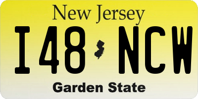 NJ license plate I48NCW