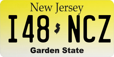 NJ license plate I48NCZ