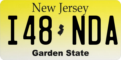 NJ license plate I48NDA