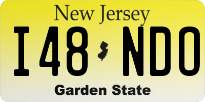 NJ license plate I48NDO