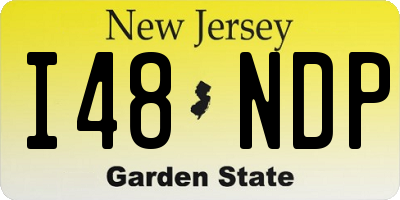 NJ license plate I48NDP