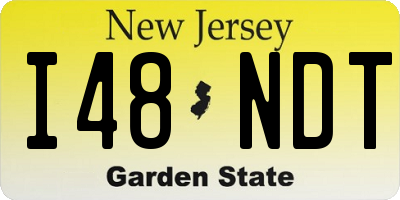 NJ license plate I48NDT