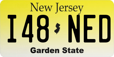 NJ license plate I48NED