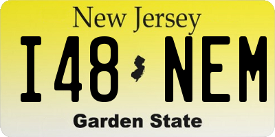 NJ license plate I48NEM