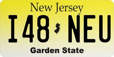 NJ license plate I48NEU
