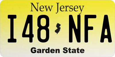 NJ license plate I48NFA