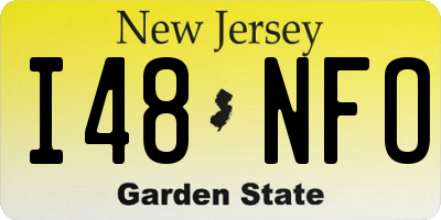 NJ license plate I48NFO