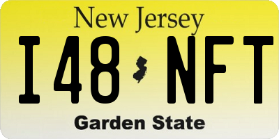 NJ license plate I48NFT