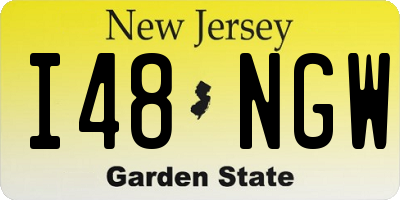 NJ license plate I48NGW