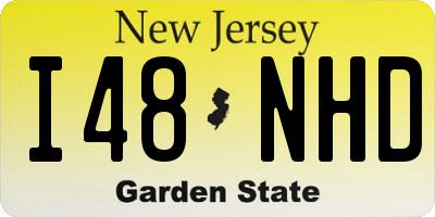NJ license plate I48NHD